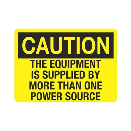 Caution Equipment Is Supplied By More Than One Power Source